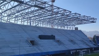 Wow AMAZING New Gewiss Stadium Renovations Update Curva Sud Morosoni Progress Roof Installations [upl. by Seton727]