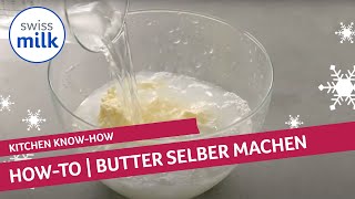 Wie kann ich Butter selber machen  HowtoVideo  Swissmilk 2020 [upl. by Atlas]