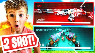 7 Year Old Finds a 2 SHOT Loadout in Warzone Pacific SNAKESHOTS amp BAR [upl. by Hafirahs]