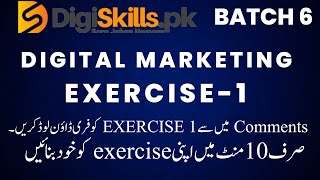 digital marketing exercise 1 batch 6 solution  digiskillspk [upl. by Einahpet]