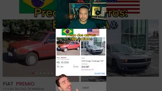 Preços dos carros entre BRASIL e ESTADOS UNIDOS  shorts dinheiro react curiosidades [upl. by Flore]