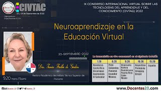 🌟Neuroaprendizaje en la Educación Virtual IX CIVTAC 2022  DOCENTES 20 [upl. by Stempien]