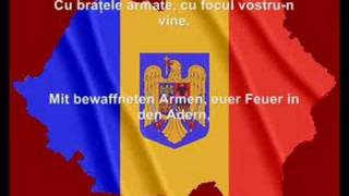 Romanian Anthem  Deşteaptăte române German Subtitles [upl. by Attiuqehs479]