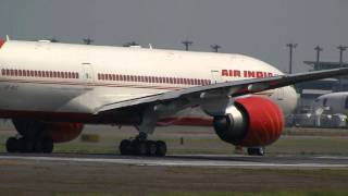 Air India Boeing 777200LR Take off at Tokyo [upl. by Adnirb655]