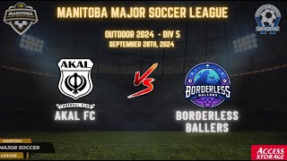 September 28th WSF Div 5 Akal FC vs Borderless Ballers [upl. by Nesyaj]