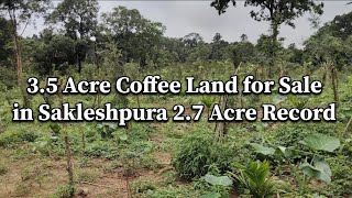 MPG 7  35 Acre Coffee Estate for Sale in Sakleshpura 275 Acr Record 7 km from NH 10 km from City [upl. by Wall494]