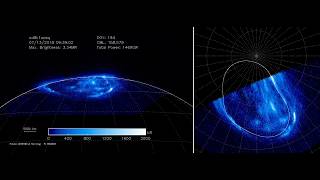 HST movie of Jupiters ultraviolet aurora captured in support of Juno 14634 k1u od8k1uzwq yt [upl. by Whall]