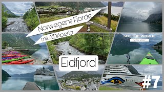 Norwegens Fjorde mit AIDAperla 7 Eidfjord  eine Kajaktour mit Sichtung von Schweinswalen [upl. by Devland]