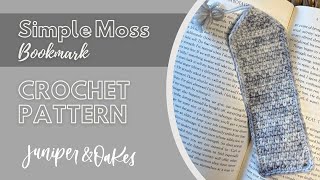 Crochet this SIMPLE Moss Stitch Bookmark with me [upl. by Oibesue]