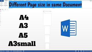 how to make different page sizes in Microsoft word  change page size in word tech and skills Diary [upl. by Cullan451]