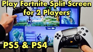 PS5PS4 How to Play Fortnite with Spit Screen for 2 Players [upl. by Anitsim]