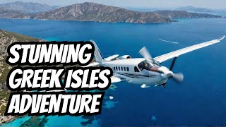 Greek Isles Adventure Fly from Kalamata LGKL to Chania LGSA  A Stunning Greek Odyssey [upl. by Nylessoj]