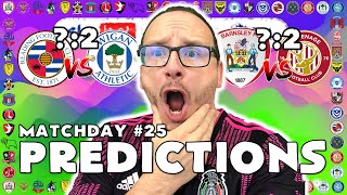 202324  EFL LEAGUE 1 PREDICTIONS  MATCHDAY 25 [upl. by Airemat]