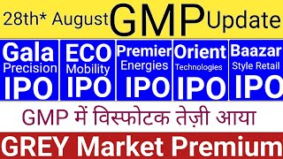 Premier Energies IPO  Gala Precision Engineering IPO  ECOS Mobility IPO  Bajaj Style Retail IPO [upl. by Kcirederf]