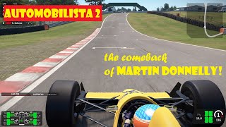 Automobilista 2  Martin Donnellys Comeback  Quick Lotus 1990 F1 Laps  Oulton Park Classic [upl. by Ahsaeyt]