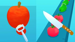 Sharpen The Knife Very satisfying and relaxing ASMR slicing game [upl. by Inhoj]