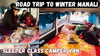 Road Trip To Winter Shinkula Pass  Sleeper Class Travel In a Camper Van  Camper Van Eeco [upl. by Anees]