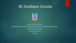 RC oscillator circuits [upl. by Esinert]