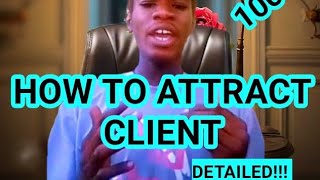 HOW TO ATTRACT CLIENT AS A GRAPHICS DESIGNER  DEcoach Triple graphicsdesign tutorials [upl. by Arahset]