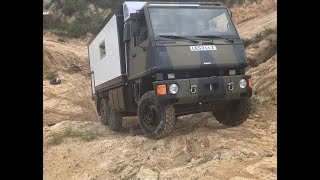 Bucher Duro 6x6 Motorhome OffRoad test drive [upl. by Pollerd5]