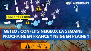 POINT METEO  CONFLITS NEIGEUX LA SEMAINE PROCHAINE EN FRANCE  NEIGE EN PLAINE ⚠️ [upl. by Ahsekahs]