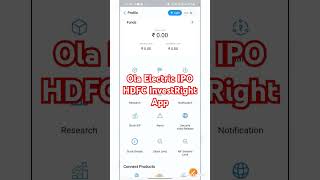 Ola Electric IPO Kaise kharide in hdfc investright app olaelectricipo [upl. by Atiseret258]