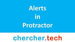 Alerts in Protractor [upl. by Elisee]