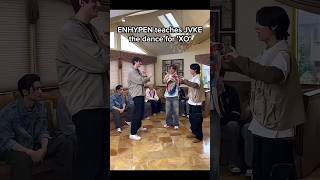 240715 ENHYPEN HEESEUNG amp JAKE teaching JVKE the XO DANCE BEHIND enhypen heeseung jake sunoo [upl. by Nilekcaj]