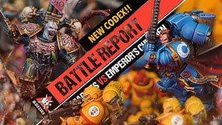 NEW CODEX Space Marines vs Emperors Children 4Player Game  Warhammer 40k Battle Report [upl. by Eiroc]