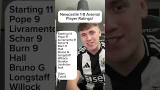 Newcastle 10 Arsenal Player Ratings NUFC Newcastle NewcastleUnited Arsenal ArsenalFC [upl. by Miru]