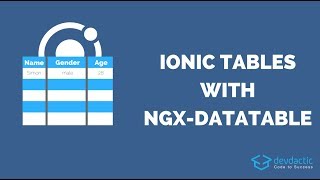 Creating Ionic Datatable With ngxdatatable [upl. by Elgar]