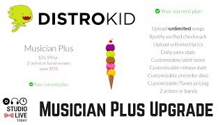 Upgrading Distrokid to a Musician Plus Account [upl. by Adnawaj]