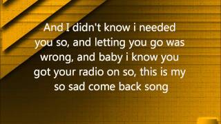 Come Back Song Darius Rucker lyrics [upl. by Lozar]