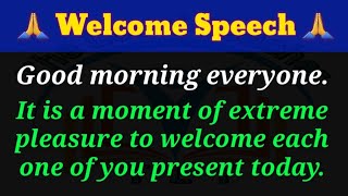 Welcome Speech  Welcome Address  Welcome Speech Writing welcomespeech [upl. by Yorker]