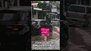 Banjir di Jalan Labuan Sait kearah Pantai padangpadang bali banjir hujanderas viralshort fyp [upl. by Anoiek]