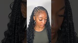 Half braids  Half sewin Deep Curly Boho hairstyles braiding braids knotlessbraids hairstyle [upl. by Nnaid]