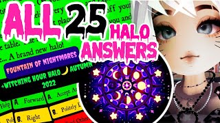 NEW HALO ANSWERS 2022 to WIN The HALLOWEEN HALO 🎃 Autumn Royale High Royalloween Fountain Answers [upl. by Crowe627]