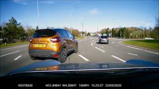 Roundabout roulette in Carmarthen  Bad driving in Wales [upl. by Gentry847]