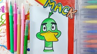 How To Draw Mack From Migration 2023  Step by Step tutorial  Art Mania [upl. by Ataliah856]