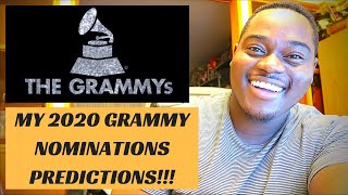 MY 2020 GRAMMY NOMINATIONS PREDICTIONS [upl. by Ainerbas4]