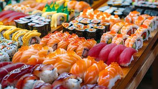 WORLDS CHEAPEST SUSHI Amazing Sushi Street Stall in Saigon BEST Street Food Collection 2024 [upl. by Leahkim741]