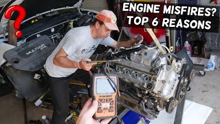 WHAT CAUSES ENGINE MISFIRE TOP 6 REASONS FOR ENGINE MISFIRE [upl. by Nay]