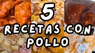 ✅5 RECETAS CON POLLO mihogardulcehogar recetassincarne recetasconpollo comidasconpollo [upl. by Drannek629]