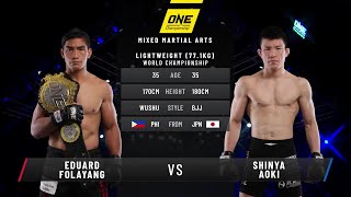 Eduard Folayang vs Shinya Aoki II  Full Fight Replay [upl. by Carmel449]