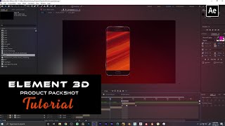 After effects Tutorial  Element 3d Product Packshot Animation Tutorial Part1  Element 3d Tutorial [upl. by Morna]