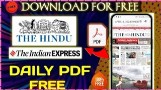 How to download the hindu or Indian Express epaper pdf  The hindu newspaper pdf  Indian express [upl. by Yrelbmik]