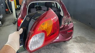 Mitsubishi Mirage Space Star Rear light removal DIY How to remove rear light tail light Rückleuchten [upl. by Enomas652]