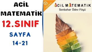 12SINIF ACİL MATEMATİK SONBAHAR ÖDEV FÖYÜ [upl. by Anatole843]