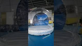 Inflatable Christmas Snow Globe Inflatable Human Igloo Snow Globe With Tunnel for Christmas party [upl. by Amalle]