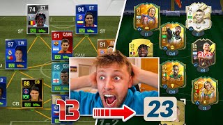 W2S BUILDS A 195 RATED FUT DRAFT ON EVERY FIFA 13  23 [upl. by Rozelle]